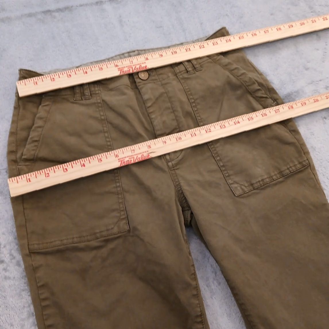 Vintage Pilcro Ankle Pants Womens Size 27 Green Cuffed 28x25 Mid Rise Pants Womens Size 27" / US 4 / IT 40 - 2 Thumbnail
