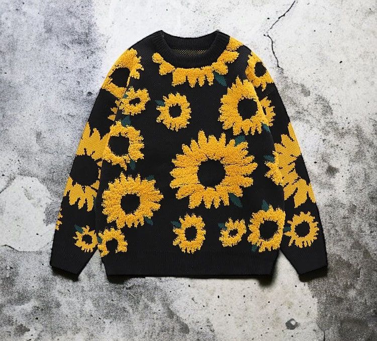 Japanese Brand Amok exclusive sunflower knit | Grailed