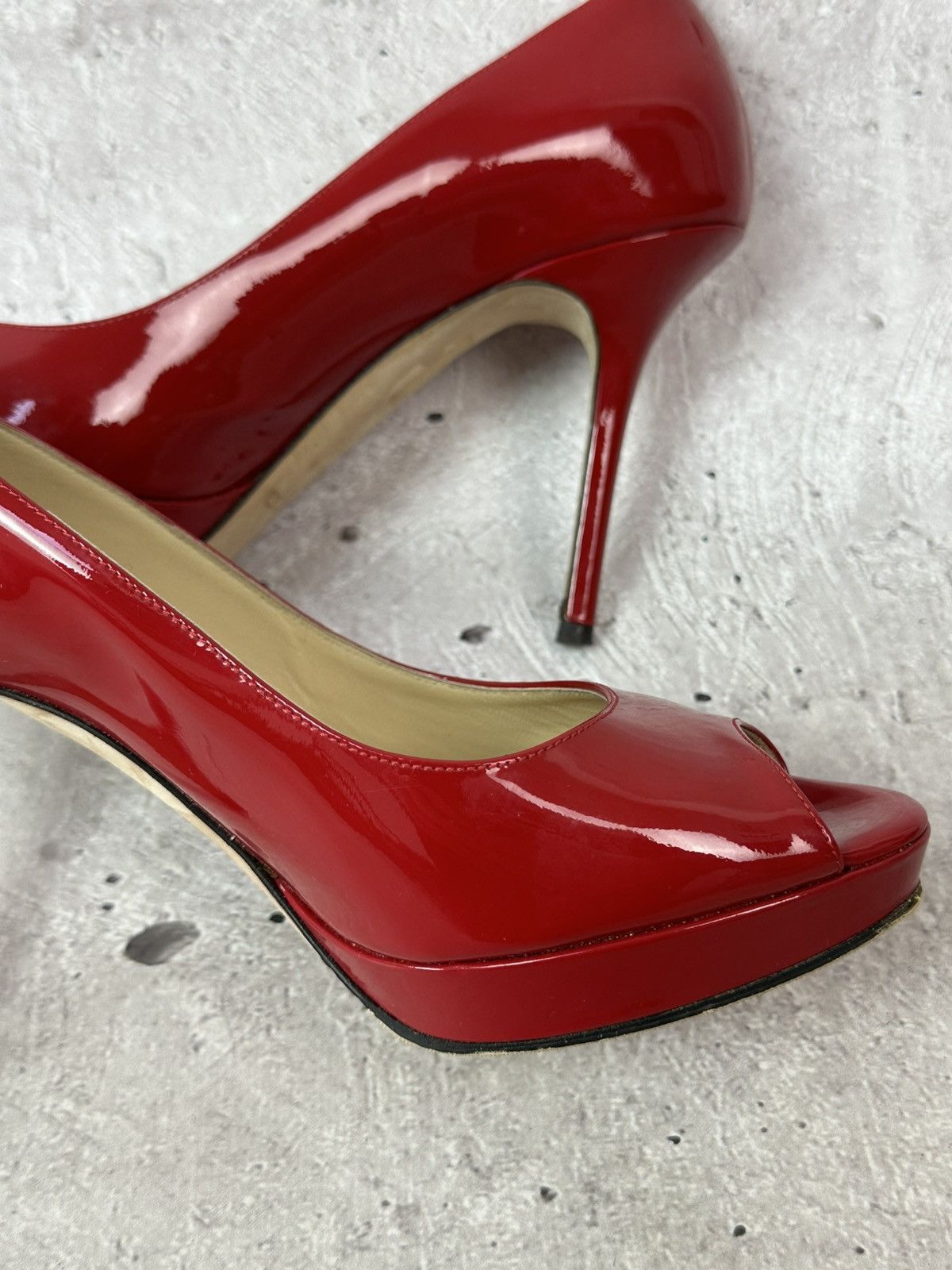 Jimmy Choo Jimmy Choo Made in Italy Patent Leather Red Heels With Box Size US 6 / IT 36 - 16 Thumbnail
