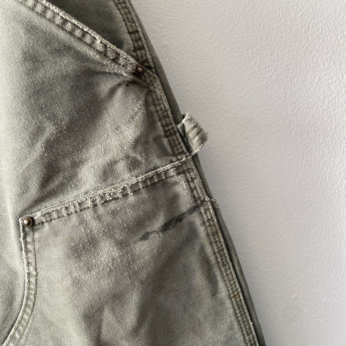 Carhartt × Vintage Distressed Faded Vintage Carhartt Double Knee Moss Green Size US 30 / EU 46 - 17 Thumbnail