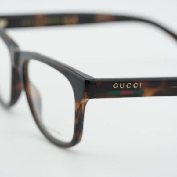 Gucci Gucci GG2108O 002 Eyeglasses Havana 55mm Square Frame Size ONE SIZE - 8 Thumbnail