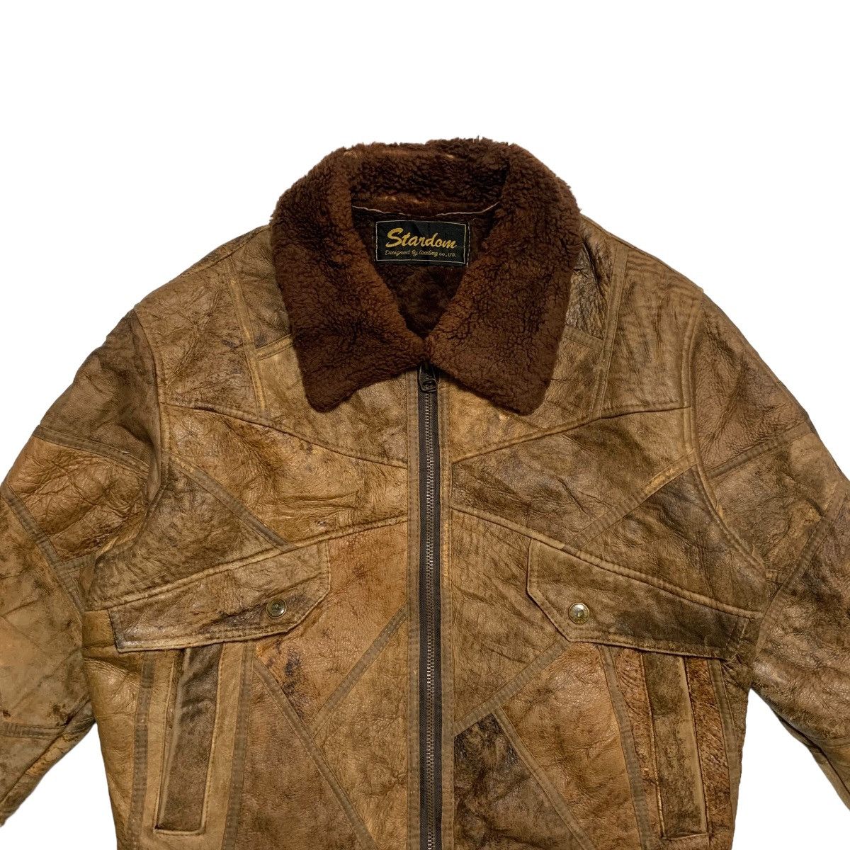 Japanese Brand Vintage Stardom Patchwork Style Leather Jacket Size US M / EU 48-50 / 2 - 4 Thumbnail