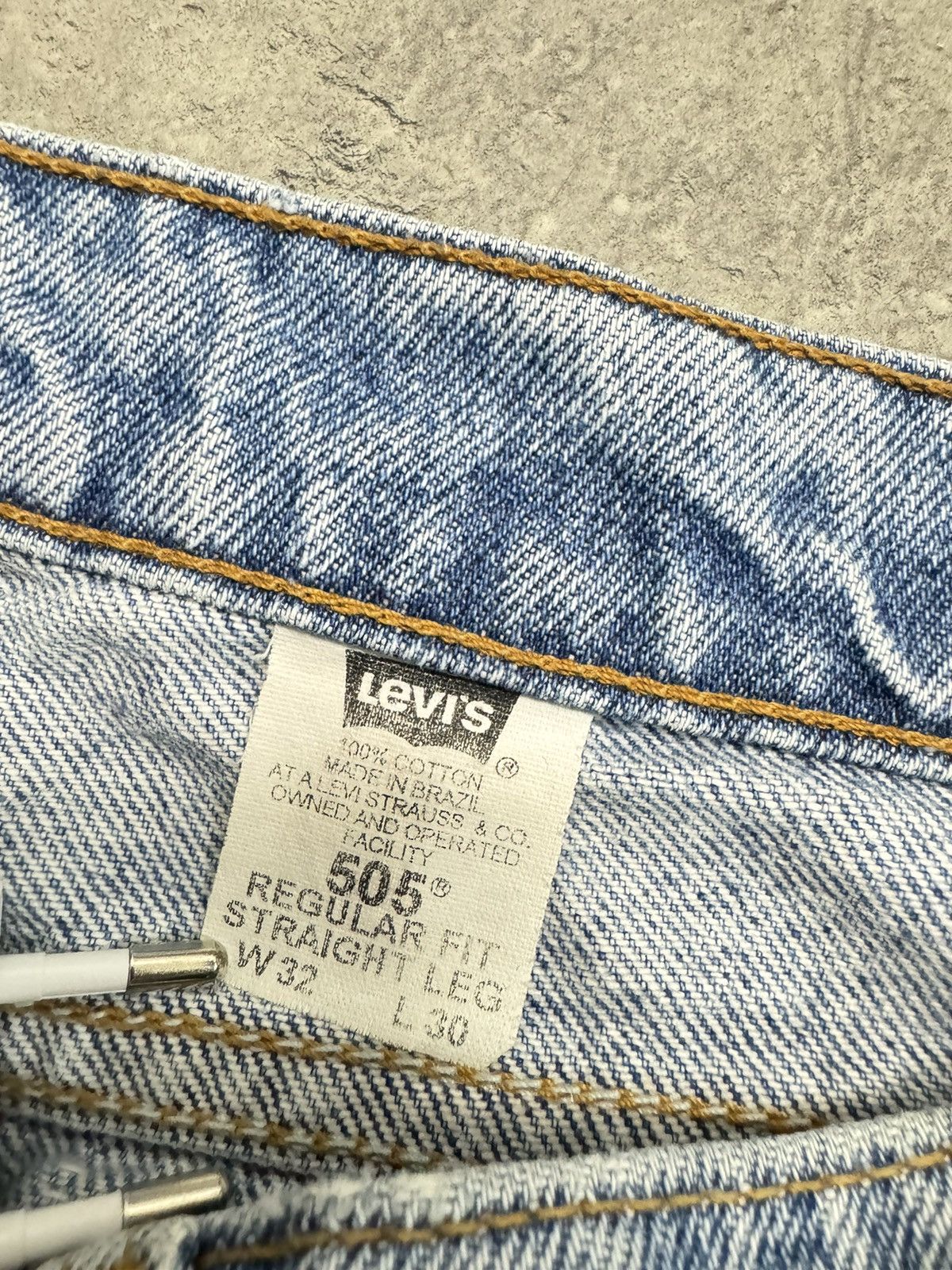 Levi's 90s Levi's 505 Denim Jeans Vintage Orange Tab Size US 32 / EU 48 - 7 Thumbnail
