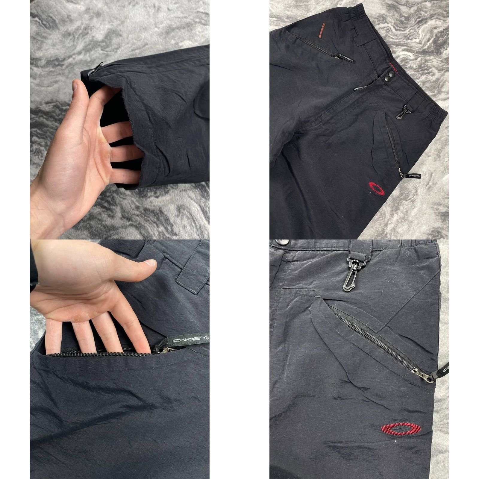 Oakley VINTAGE Oakley Nylon Outdoor Pants Track Pants 90s Men XL Black Size US 36 / EU 52 - 8 Thumbnail