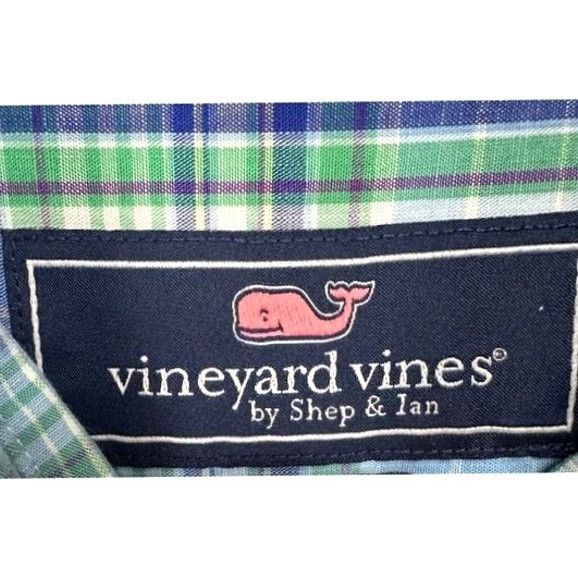 Vineyard Vines Vineyard Vines Tucker Shirt Mens Medium Blue Tartan Plaid Slim Button-Down Button-Up Size US M / EU 48-50 / 2 - 4 Thumbnail