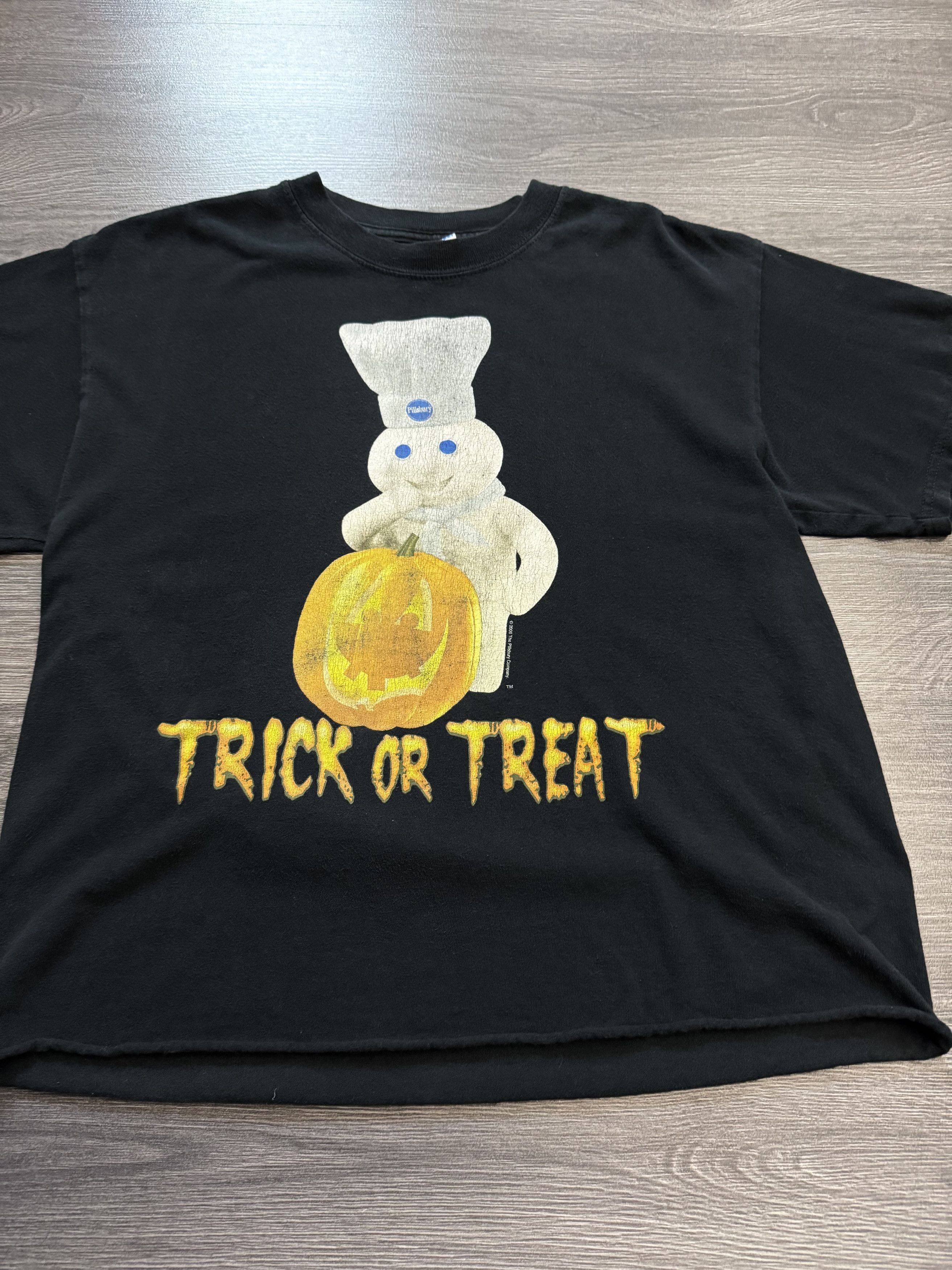 Vintage Vtg 00's Helloween Pillsbury Doughboy Cropped T-shirt Size US M / EU 48-50 / 2 - 4 Thumbnail