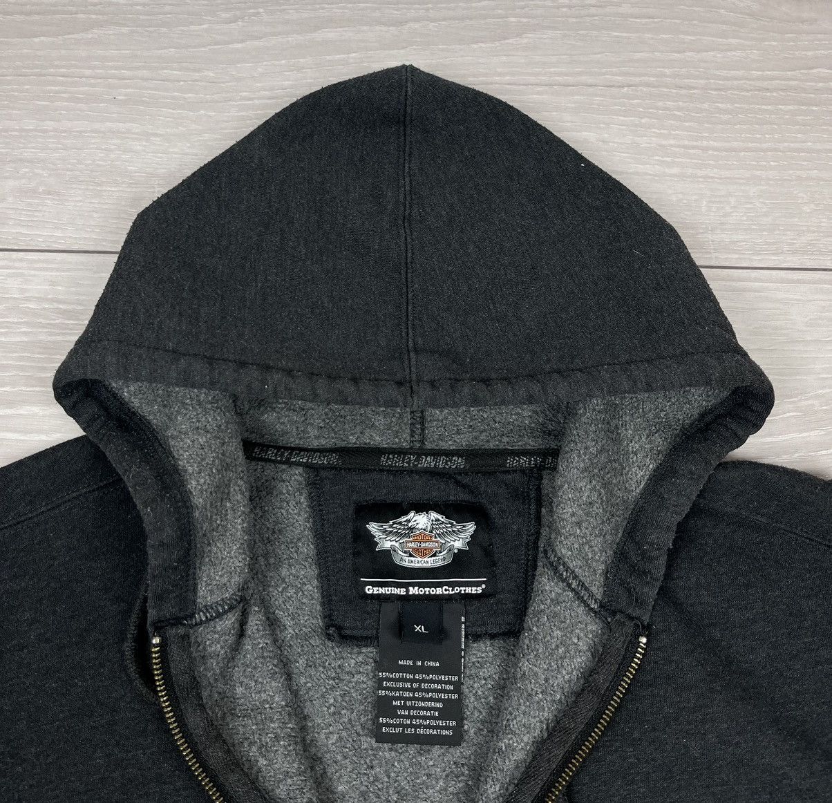 Harley Davidson Harley Davidson Y2K Big Logo Full Zip Hoodie Size US XL / EU 56 / 4 - 9 Thumbnail