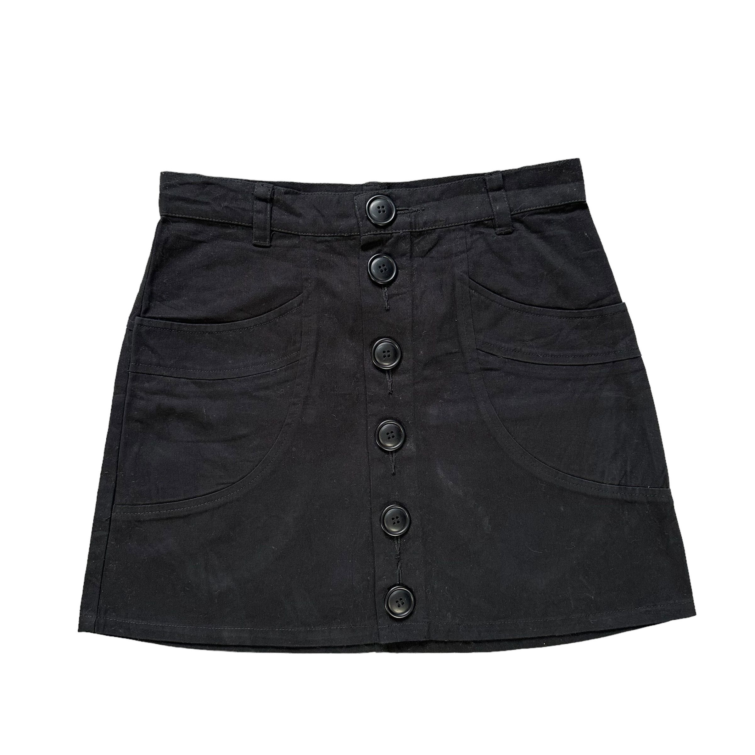 Sunao Kuwahara Sunao Kuwahara Cotton Straight Button Mini Skirt #A26-0584 Size 29" - 1 Thumbnail