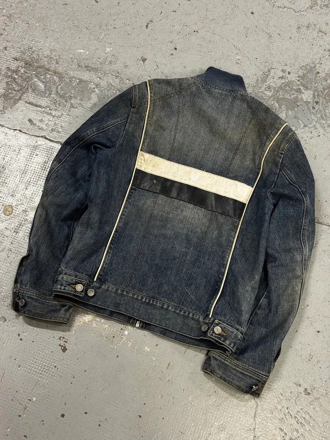 Dolce & Gabbana AW2005 Dolce & Gabbana Navy Hybrid Leather & Denim Jacket Size US M / EU 48-50 / 2 - 8 Thumbnail