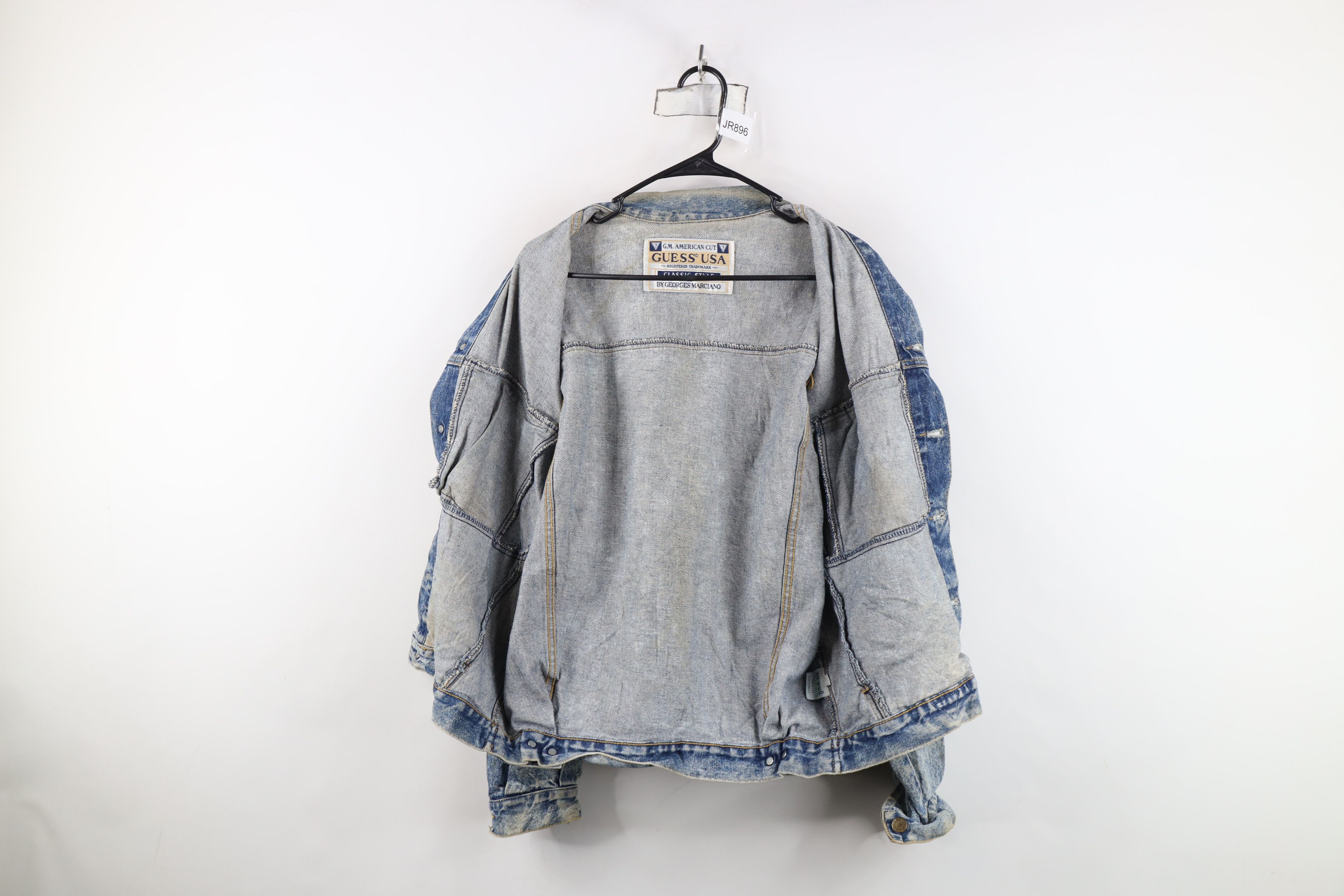 Guess Vintage 90s Guess Acid Wash Denim Trucker Jacket Blue USA Size US M / EU 48-50 / 2 - 10 Thumbnail