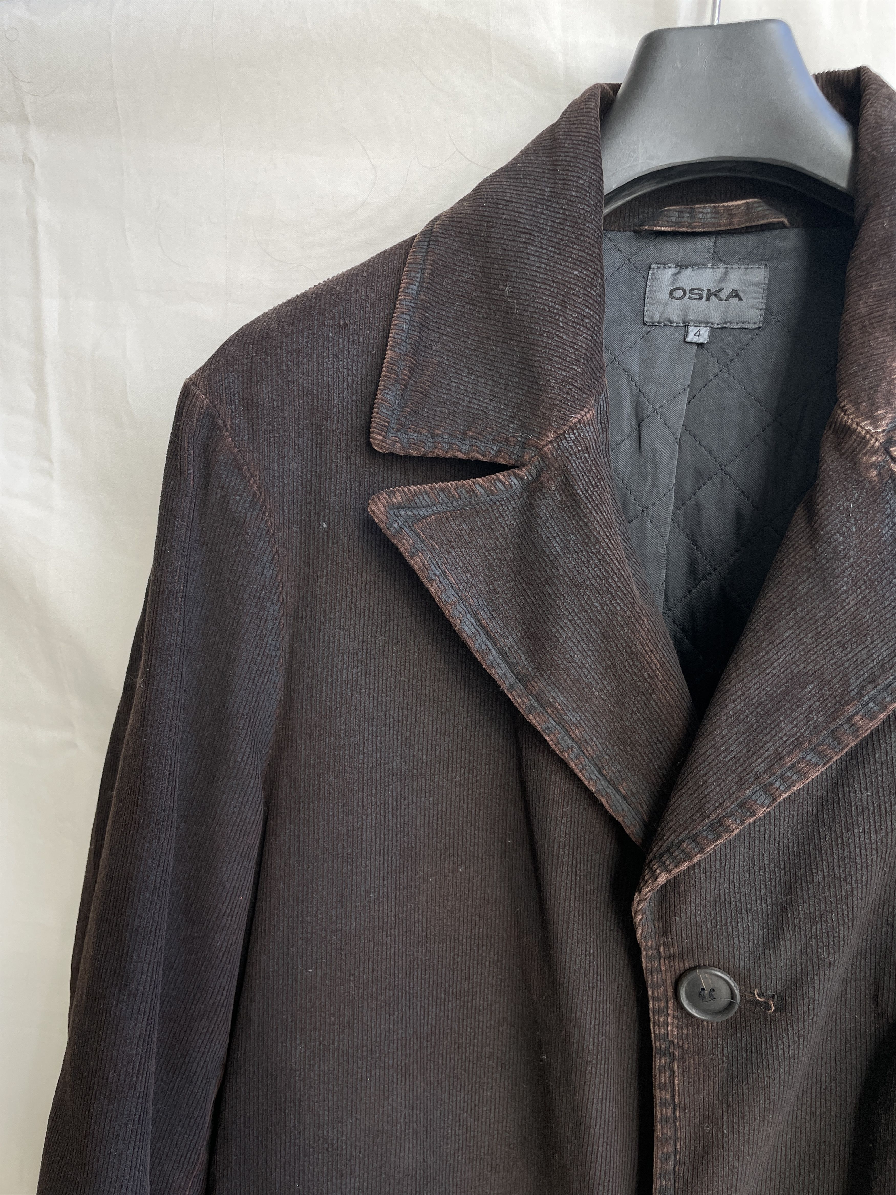 Other Vintage OSKA Rubberized Corduroy Burgundy Brown Coat Size US XL / EU 56 / 4 - 5 Thumbnail