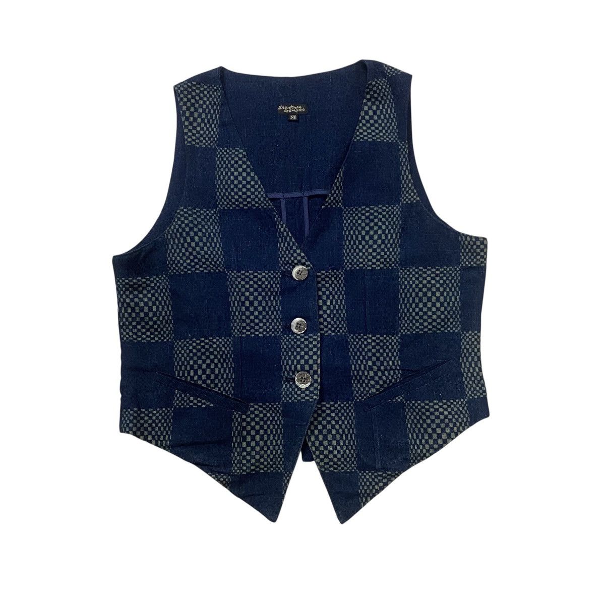 Japanese Brand Sasakura Gensho indigo patchwork vest Size M / US 6-8 / IT 42-44 - 1 Thumbnail