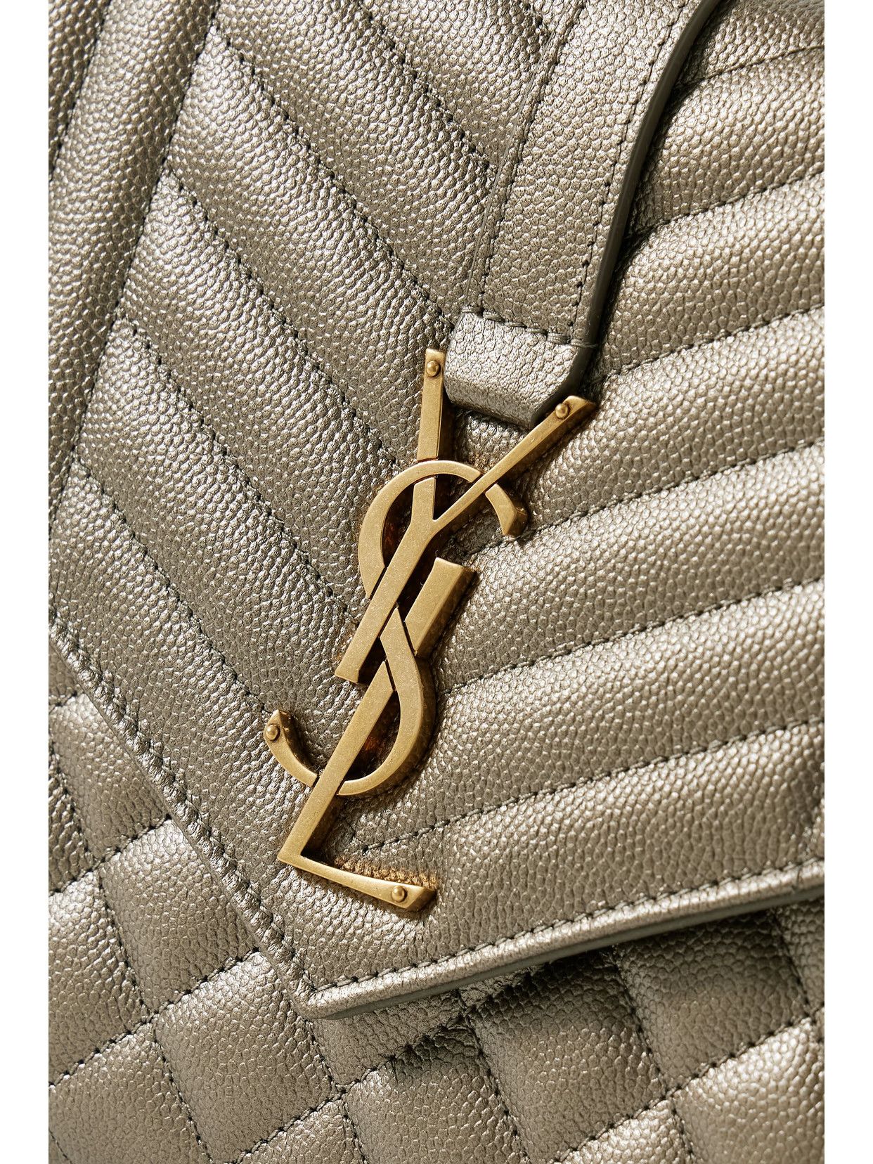 Saint Laurent Paris o1b1hav110125 Size: OS / Leather Pouch in Dark Piombo Size ONE SIZE - 4 Thumbnail