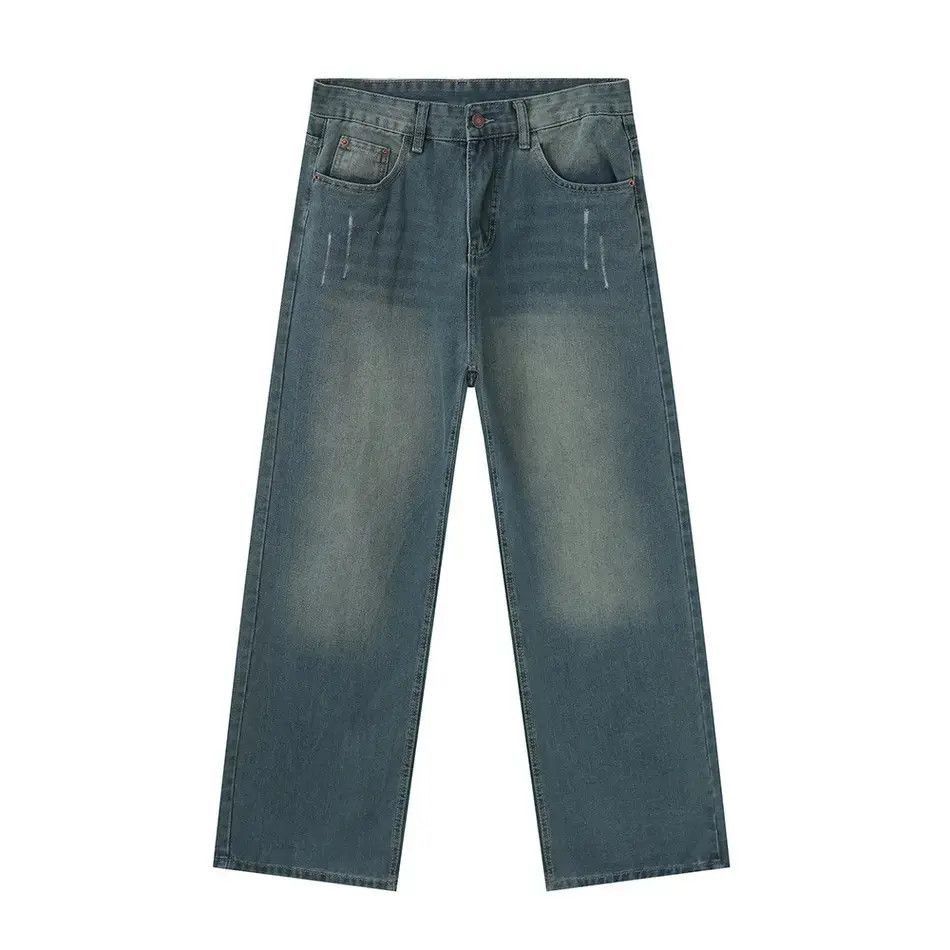 Japanese Brand Retro loose straight leg high street jeans Size US 32 / EU 48 - 5 Thumbnail
