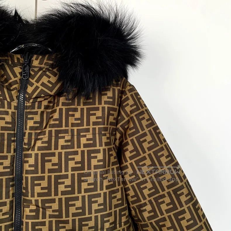 Fendi Fendi Color-blocked fur collar double F floral reversible Size S / US 4 / IT 40 - 3 Thumbnail