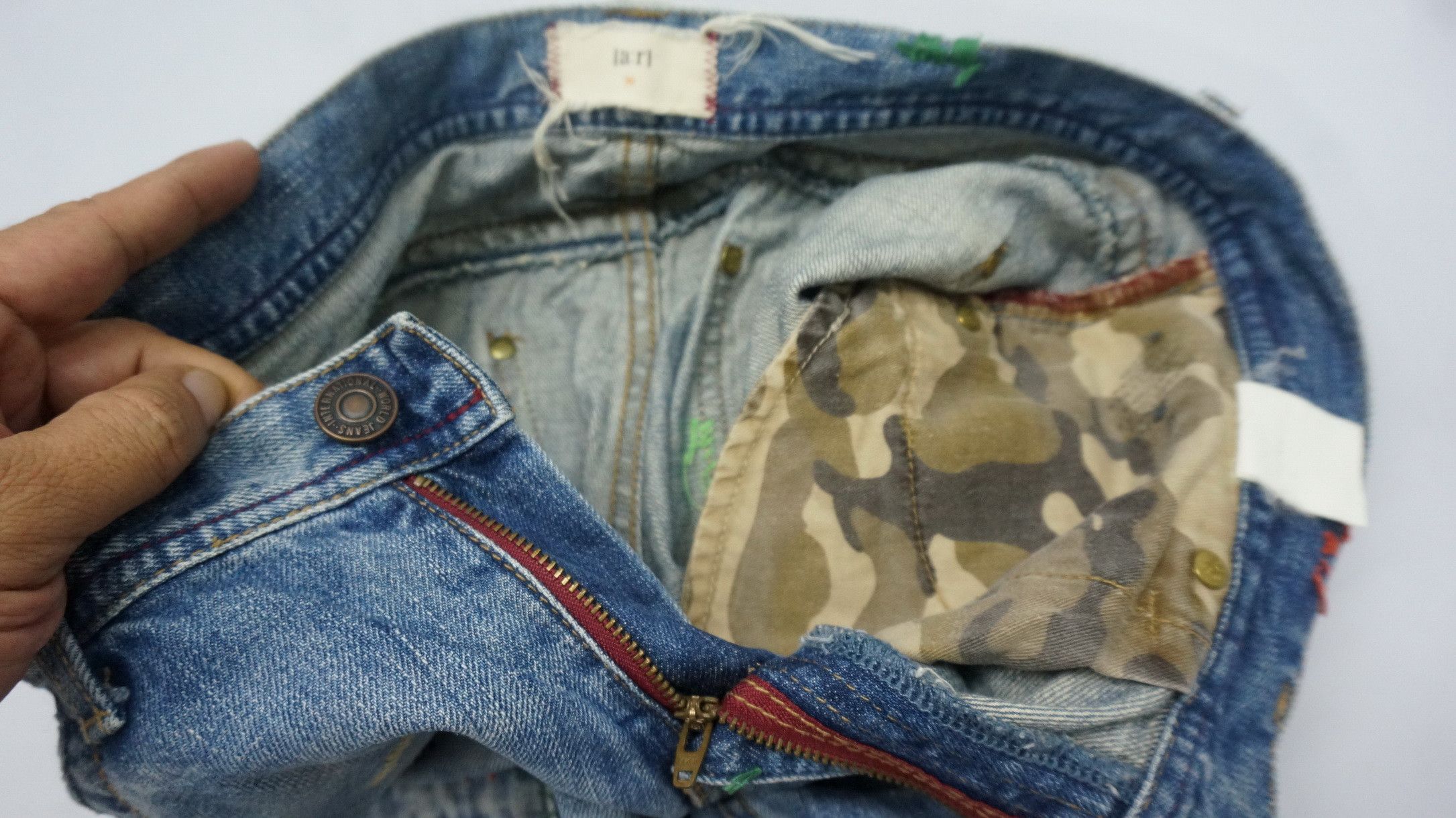 🇯🇵[a:r] Japan Boro Patch Flare Lowrise Women Jeans