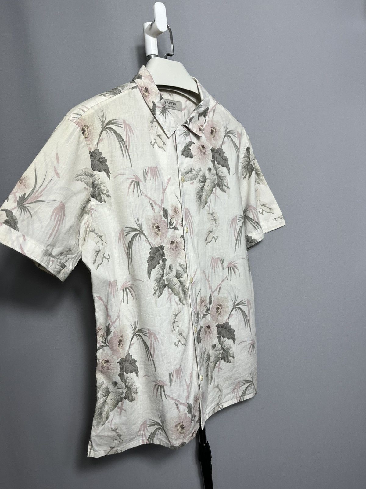 Allsaints Allsaints Mawsim Shirt Flowers Short Sleeve Viscose Mens Size US M / EU 48-50 / 2 - 4 Thumbnail