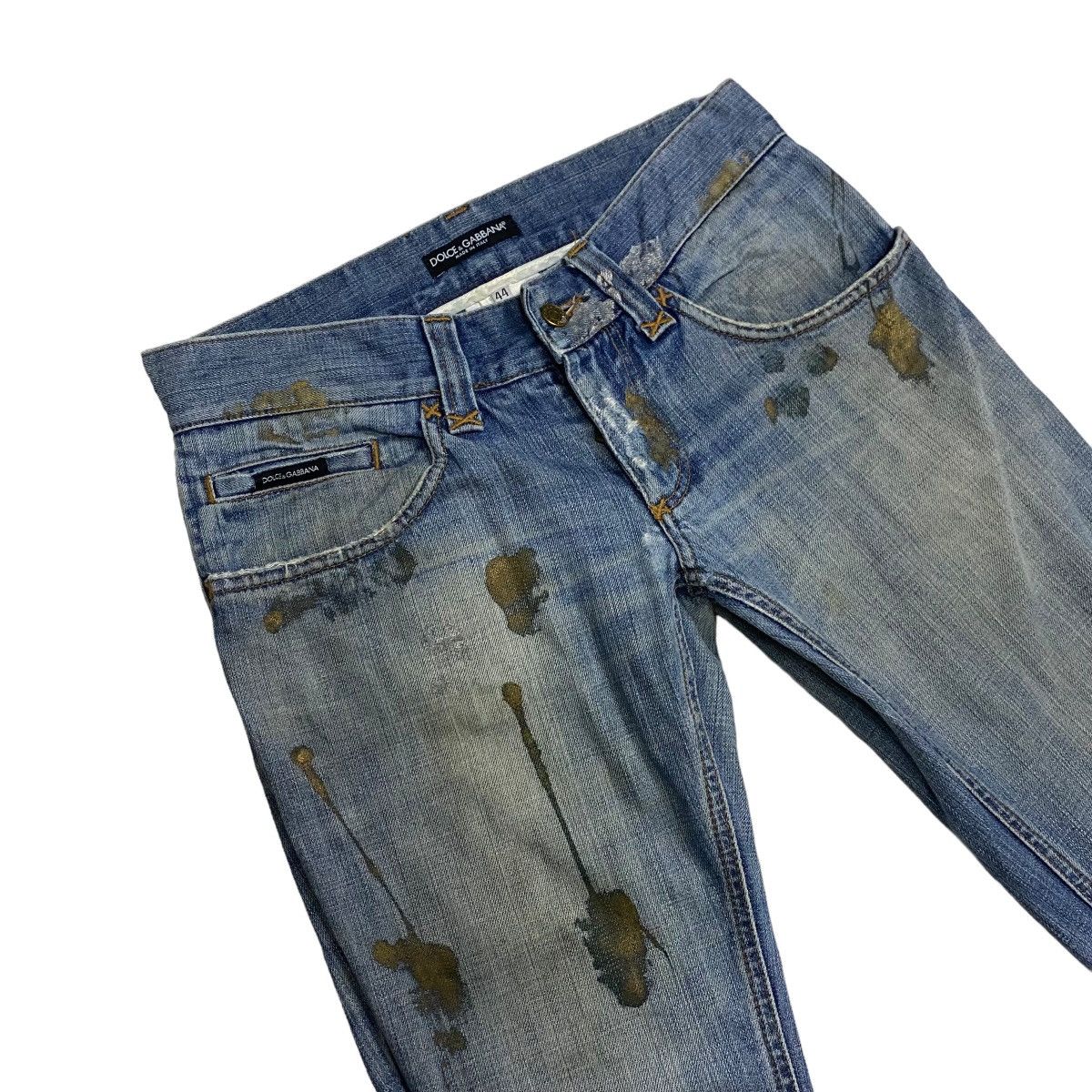 Dolce & Gabbana Dolce & Gabbana paint distressed denim Size US 31 - 8 Thumbnail