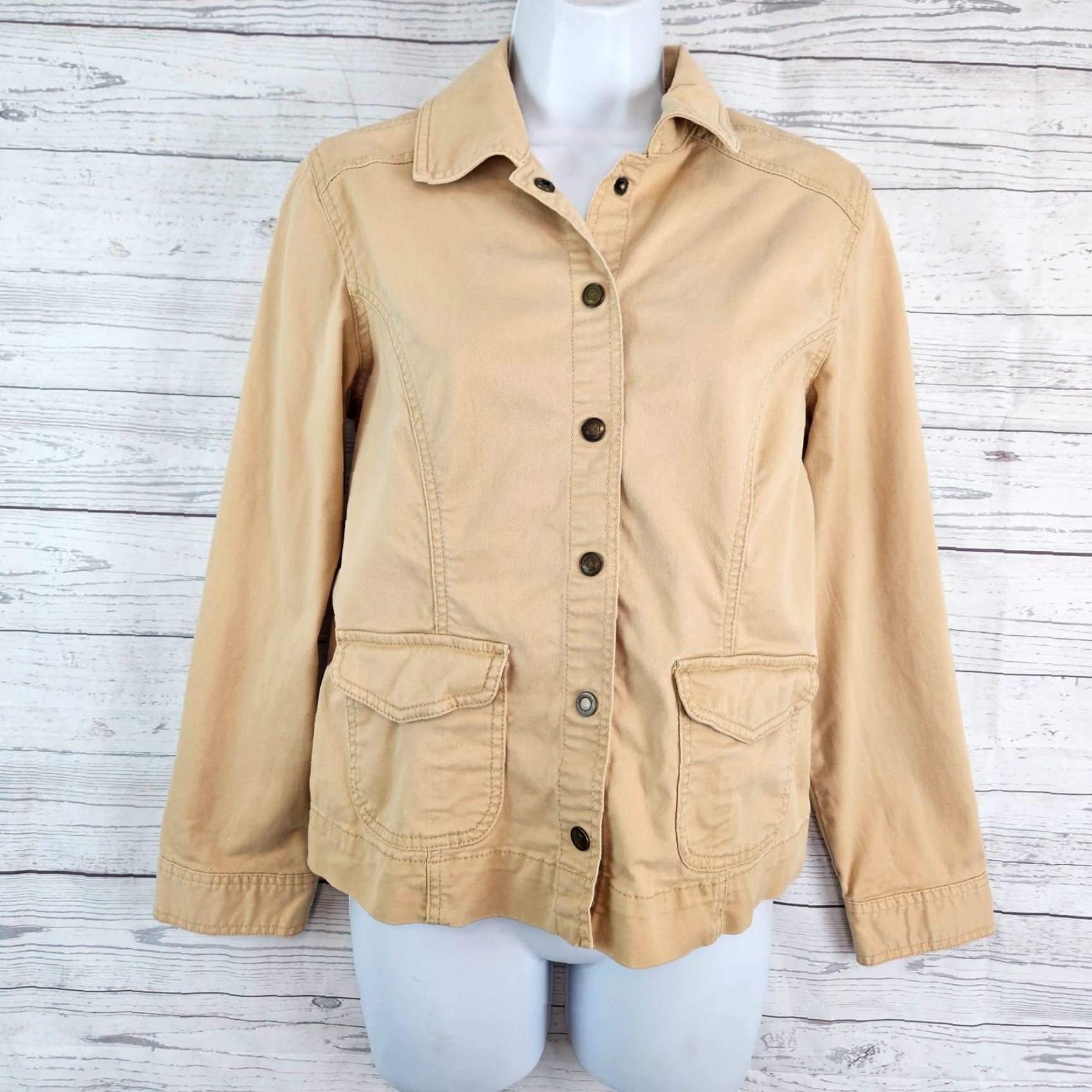 Vintage Chicos Womens Jacket Sz Small Embroidered Button Front Cotton Size S / US 4 / IT 40 - 2 Thumbnail