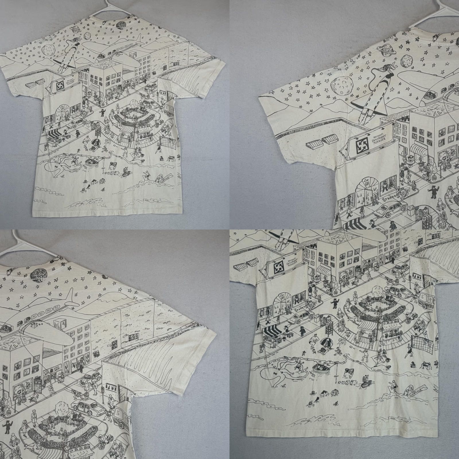 Hanes VINTAGE Microsoft Developer Network Shirt Mens XL All Over Print Made USA 90s Size US XL / EU 56 / 4 - 9 Thumbnail