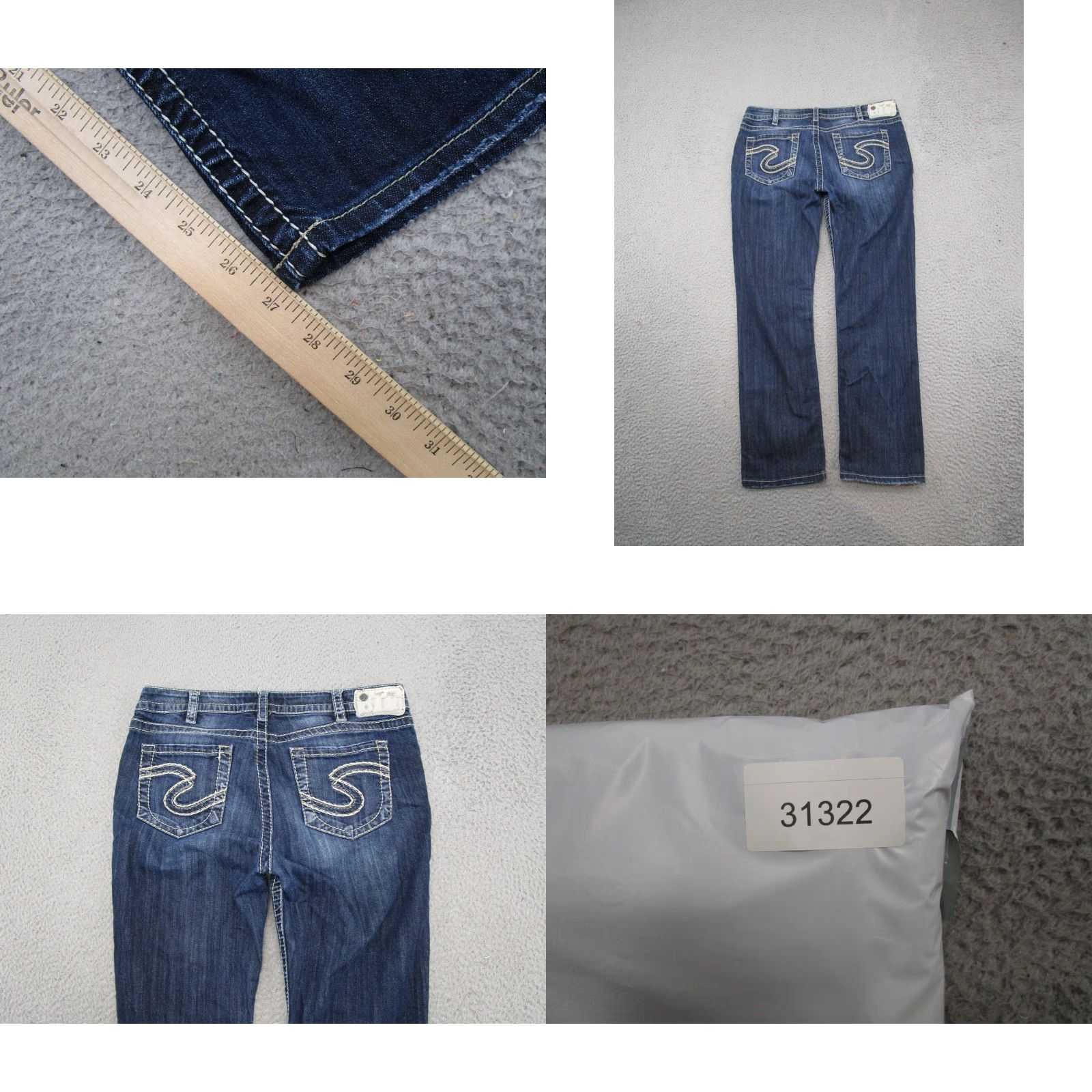 Silver Jeans Co. VTG Silver Jeans Natsuki Capri Thick Stitch Denim Jeans Women's Size 32x27 Size 24" / US 00 / IT 34 - 9 Thumbnail