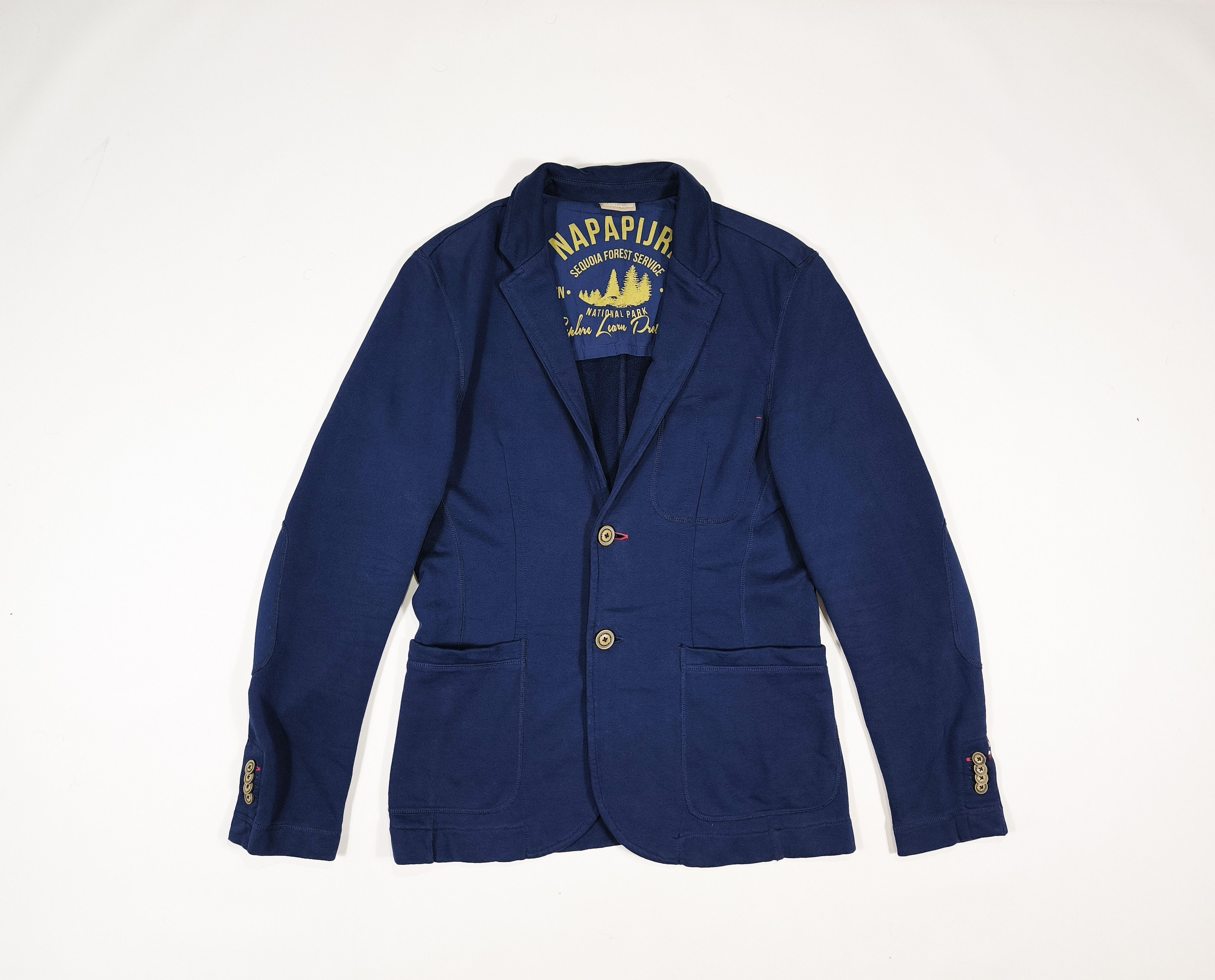 Napapijri Napapijri Blue Cotton Blend Blazer Jacket Size M Size US M / EU 48-50 / 2 - 1 Thumbnail