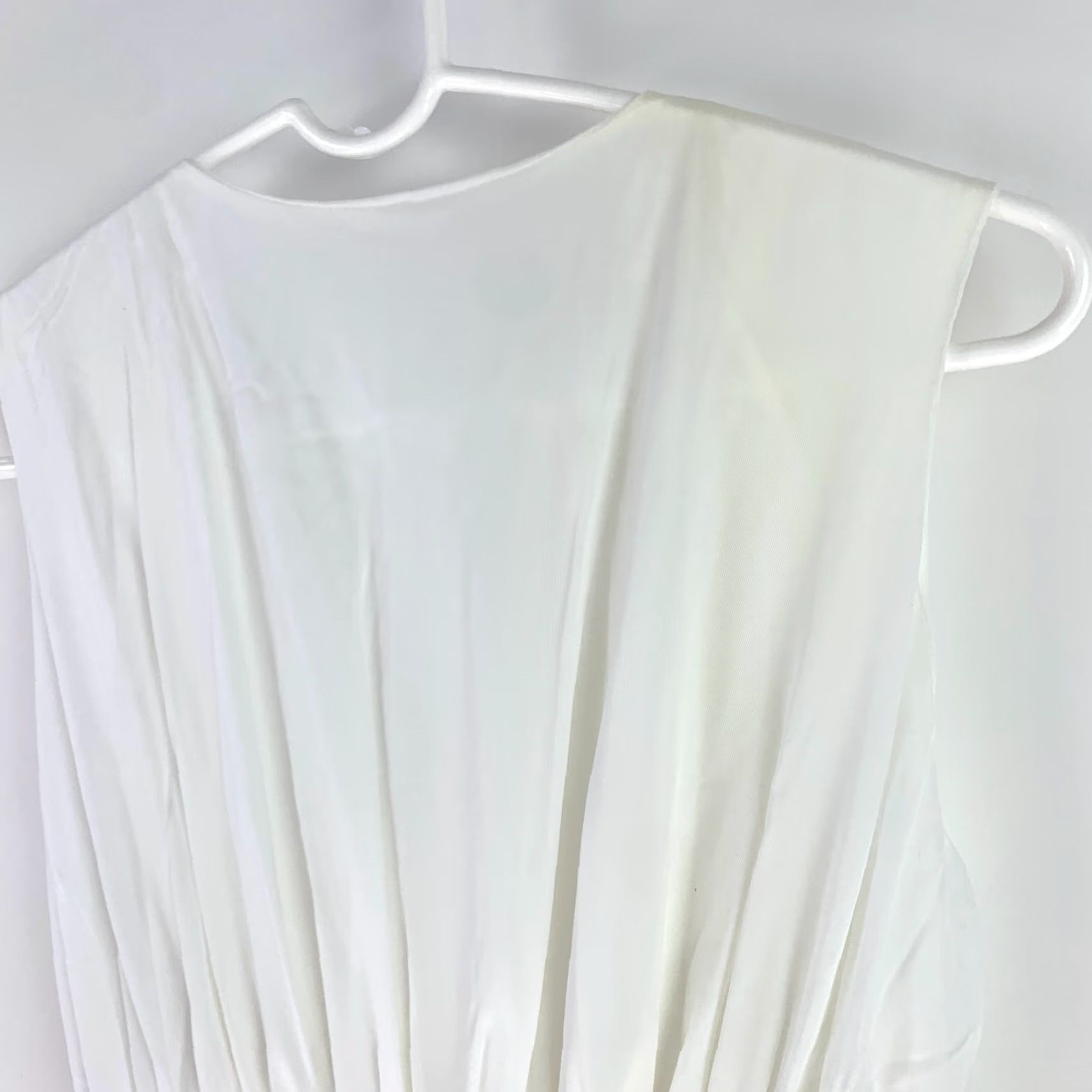 Vintage VINTAGE Miss Elaine Union Made Goddess White Nylon Sheer Slip Nightgown Large Size ONE SIZE - 5 Thumbnail