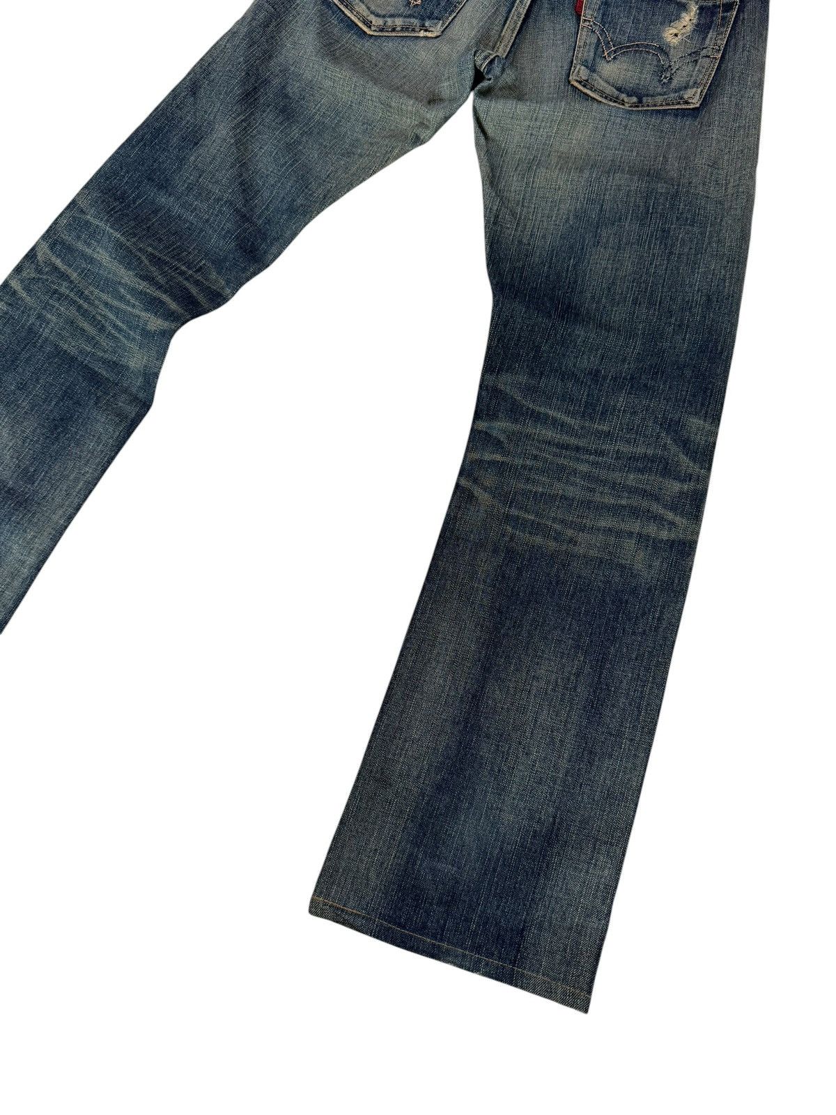 Edwin Vintage Edwin 503 Ladies Flared Style Distressed Denim Jeans Size 28" / US 6 / IT 42 - 16 Thumbnail