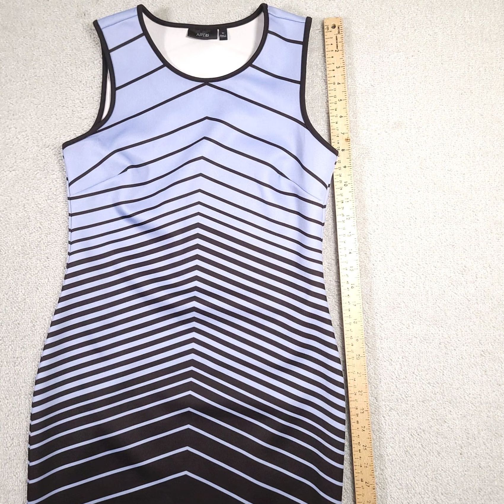 Apt. 9 Apt 9 Womens Sleeveless Jersey Knit Dress Midi Blue Black Size 10 Size L / US 10 / IT 46 - 5 Thumbnail