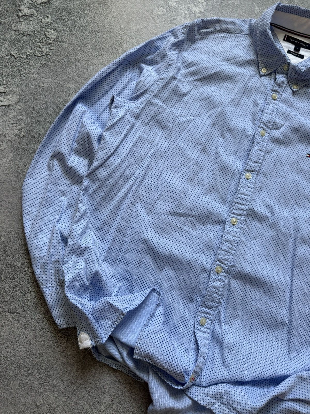 Designer × Tommy Hilfiger Tommy Hilfiger XL botted button up shirt polo long sleeve te Size US XL / EU 56 / 4 - 3 Thumbnail