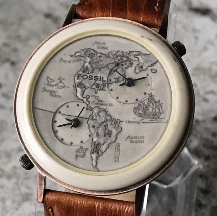 Fossil 1995 STONE NORTH AMERICA CONTINENTS FOSSIL BW-6736 Size ONE SIZE - 5 Thumbnail