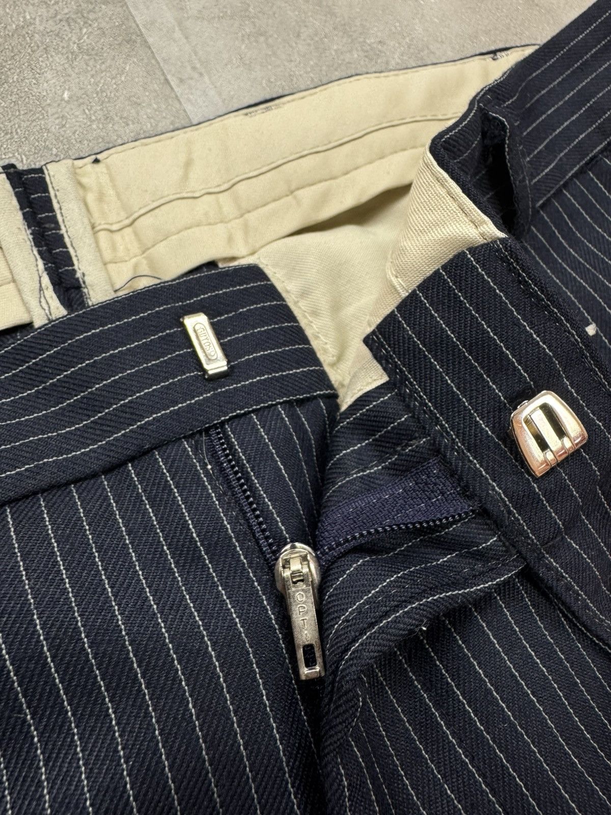 Other Vintage wool stripes trousers pants London Bespoke Mens 31 Size US 31 - 7 Thumbnail