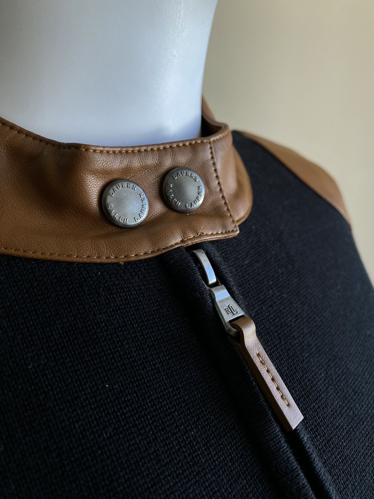 Lauren Ralph Lauren Lauren Ralph Lauren Knit Leather Patch Jacket & Dress Set Size S / US 4 / IT 40 - 4 Thumbnail