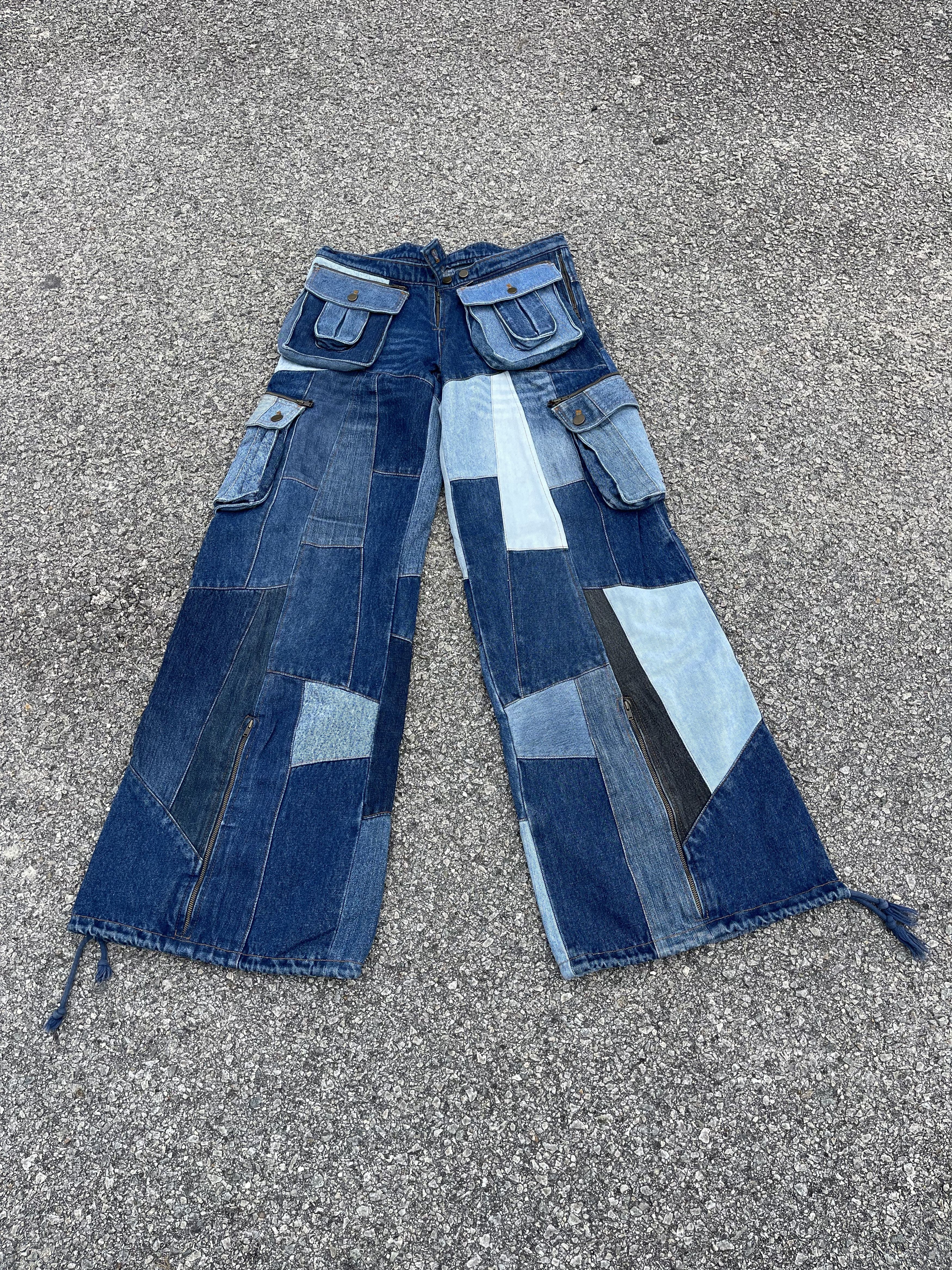 JNCO × Marc Ecko Baggy Patchwork Cargo Pocket Size US 31 - 2 Thumbnail
