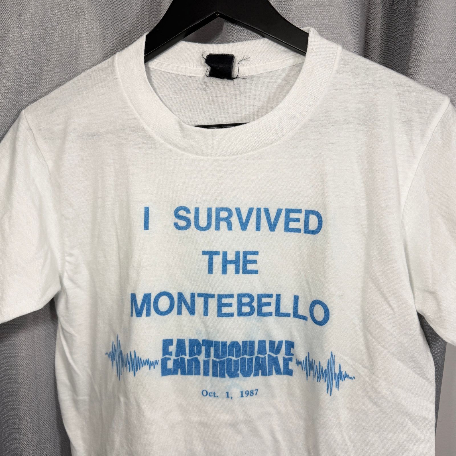 Vintage Vintage I Survived The Montebello Earthquake Shirt Medium Size US M / EU 48-50 / 2 - 1 Thumbnail