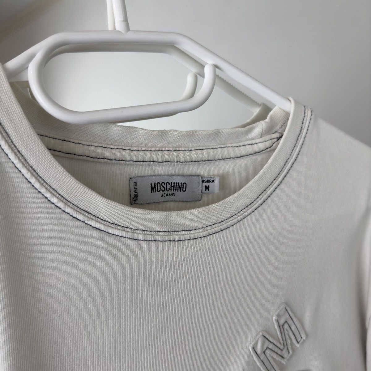 Moschino Vintage Moschino Jeans Full Logo 90s White Size US M / EU 48-50 / 2 - 5 Thumbnail