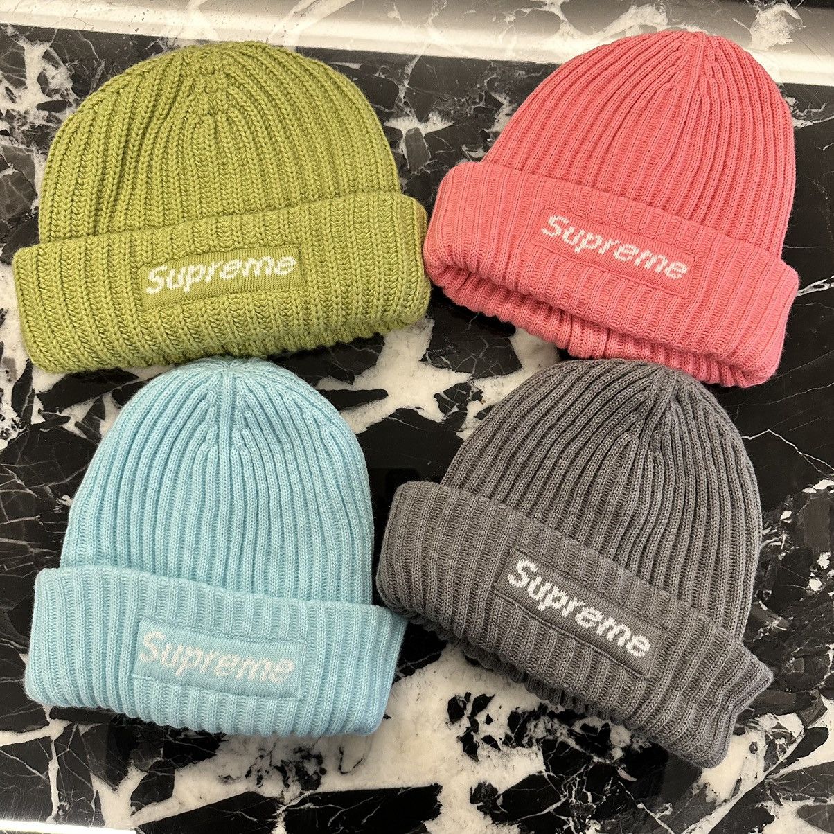 image of Supreme Beanie Sample Set Of 4 in Black, Men's