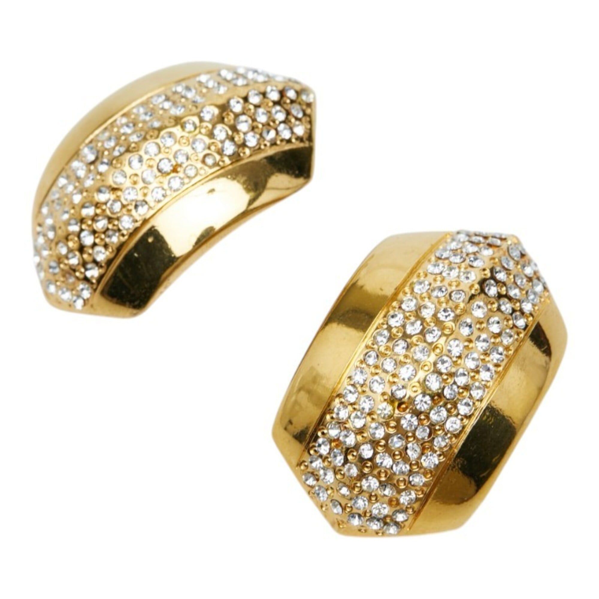 Celine Celine Vintage Earrings, Gold Rhinestone Plated, Women's. Size ONE SIZE - 1 Thumbnail