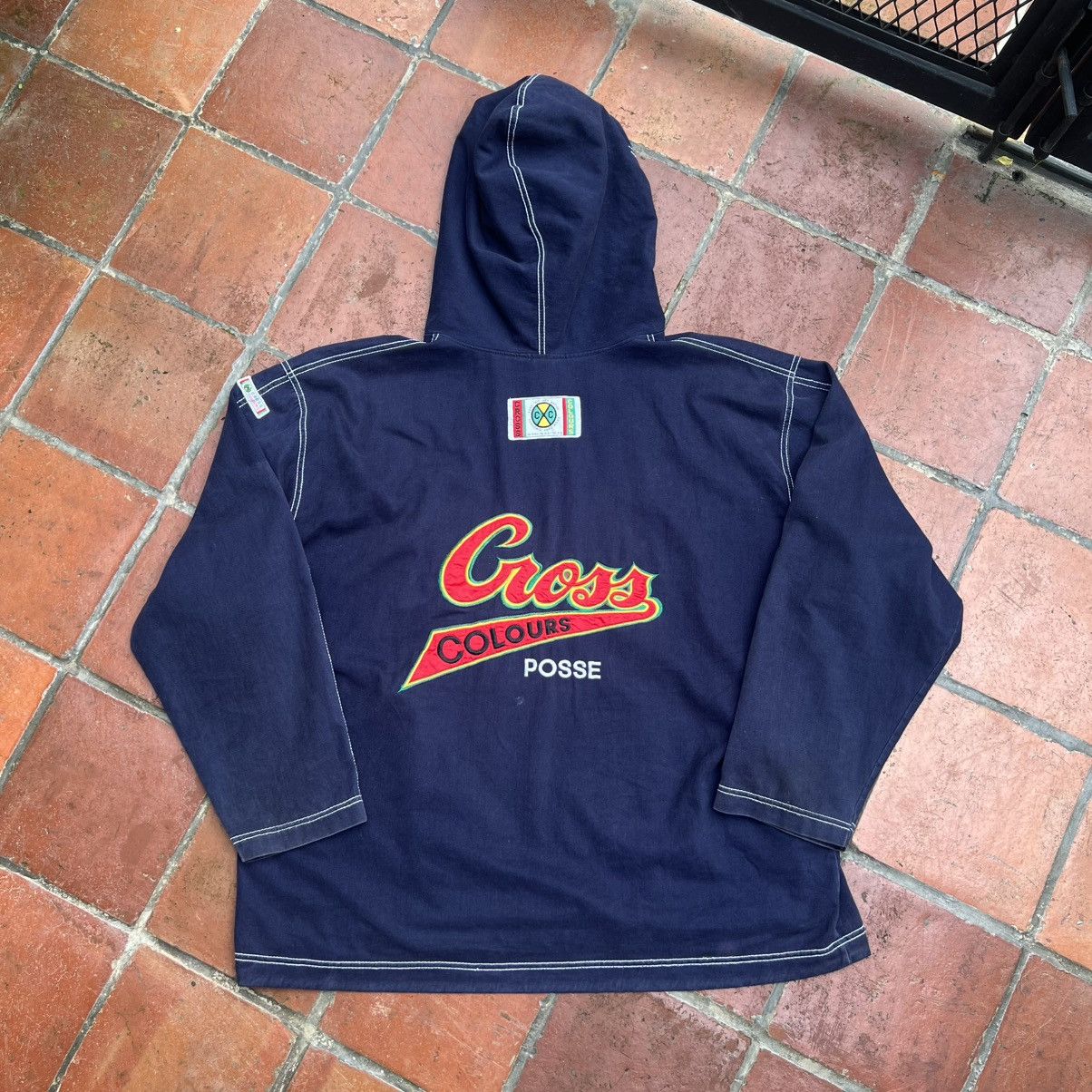 Cross Colours × Vintage Vintage 90s Cross Colours Hiphop Raptees Hoodie Canvas Size US XXL / EU 58 / 5 - 2 Thumbnail