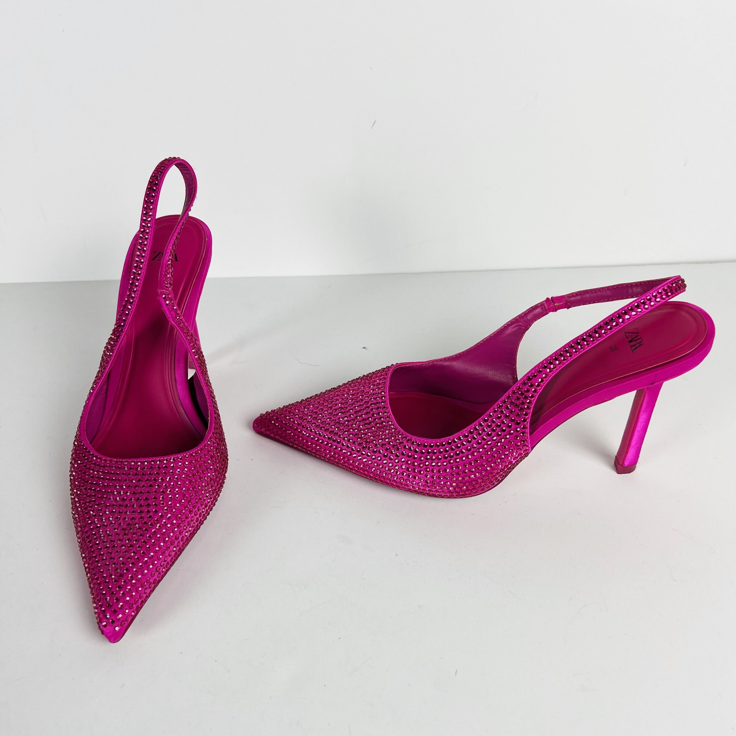 Zara Zara Crystal Rhinestone Jewel Pointed Toe Size US 8 / IT 38 - 1 Thumbnail
