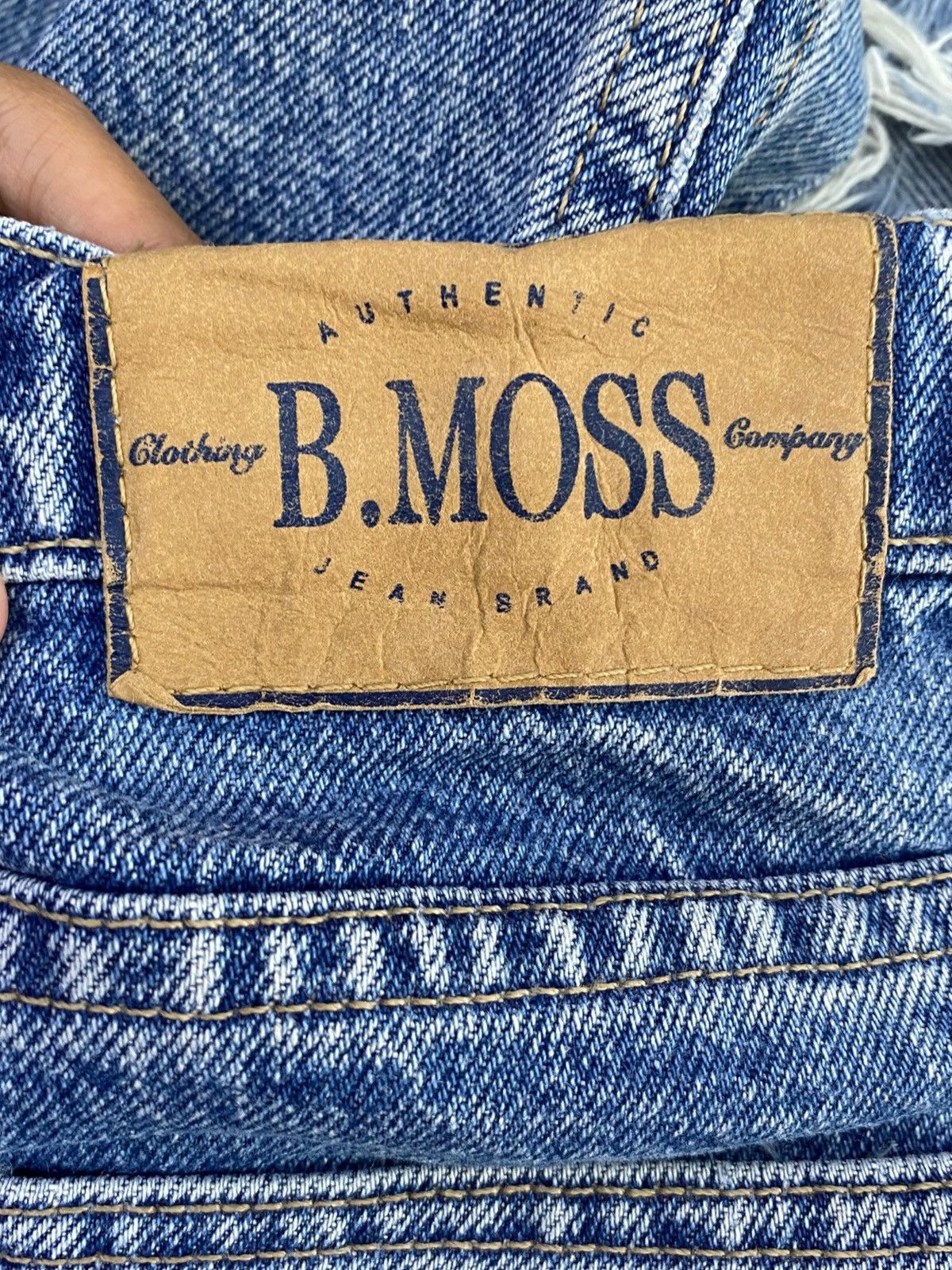 Other B.Moss Brand Blue Acid Wash Style Ripped Jeans Size US 28 / EU 44 - 10 Thumbnail