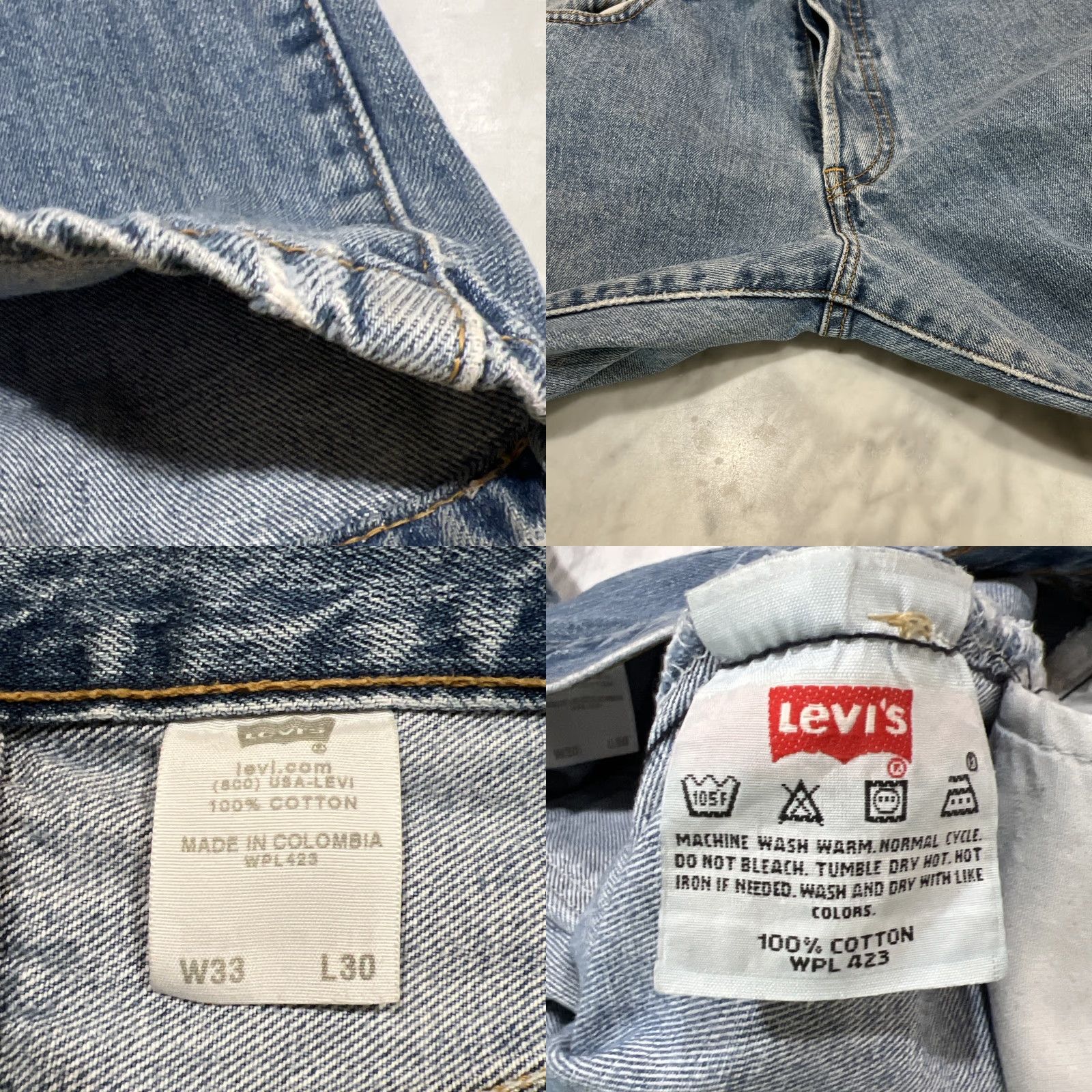 Levi's VINTAGE Levi’s 501 Jeans Button Fly Men’s 33x30 Blue Faded Straight Size US 33 - 11 Thumbnail