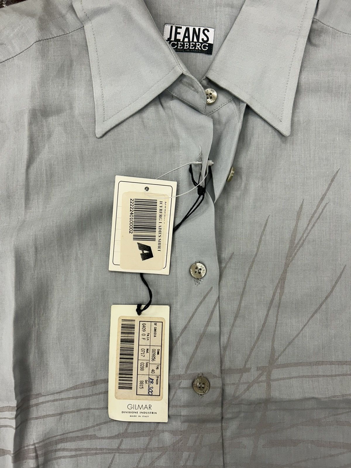 Iceberg NWT Iceberg Jeans Tonal Graphic Shirt - Size IT 40 Size S / US 4 / IT 40 - 4 Thumbnail