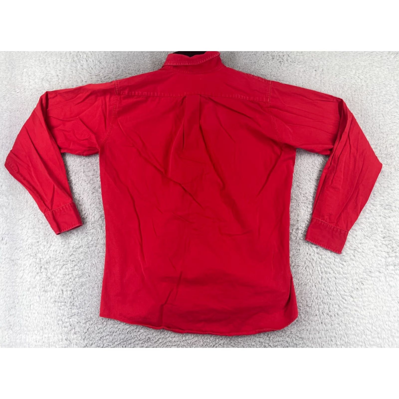 Lee Lee Shirts Mens Large Red Long Sleeve Button Up 100% Cotton Pockets Twill Durable Size US L / EU 52-54 / 3 - 2 Thumbnail