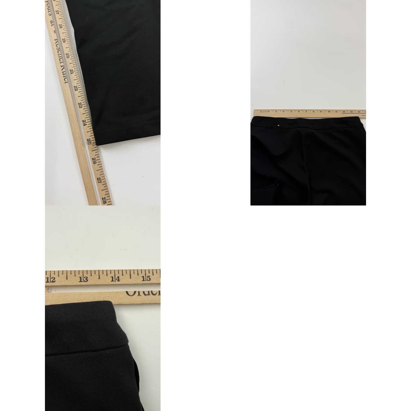 Soft Surroundings Soft Surroundings Pants Womens Petite Small Black Straight Leg Velvet Stripe Stretch Size 28" / US 6 / IT 42 - 8 Thumbnail