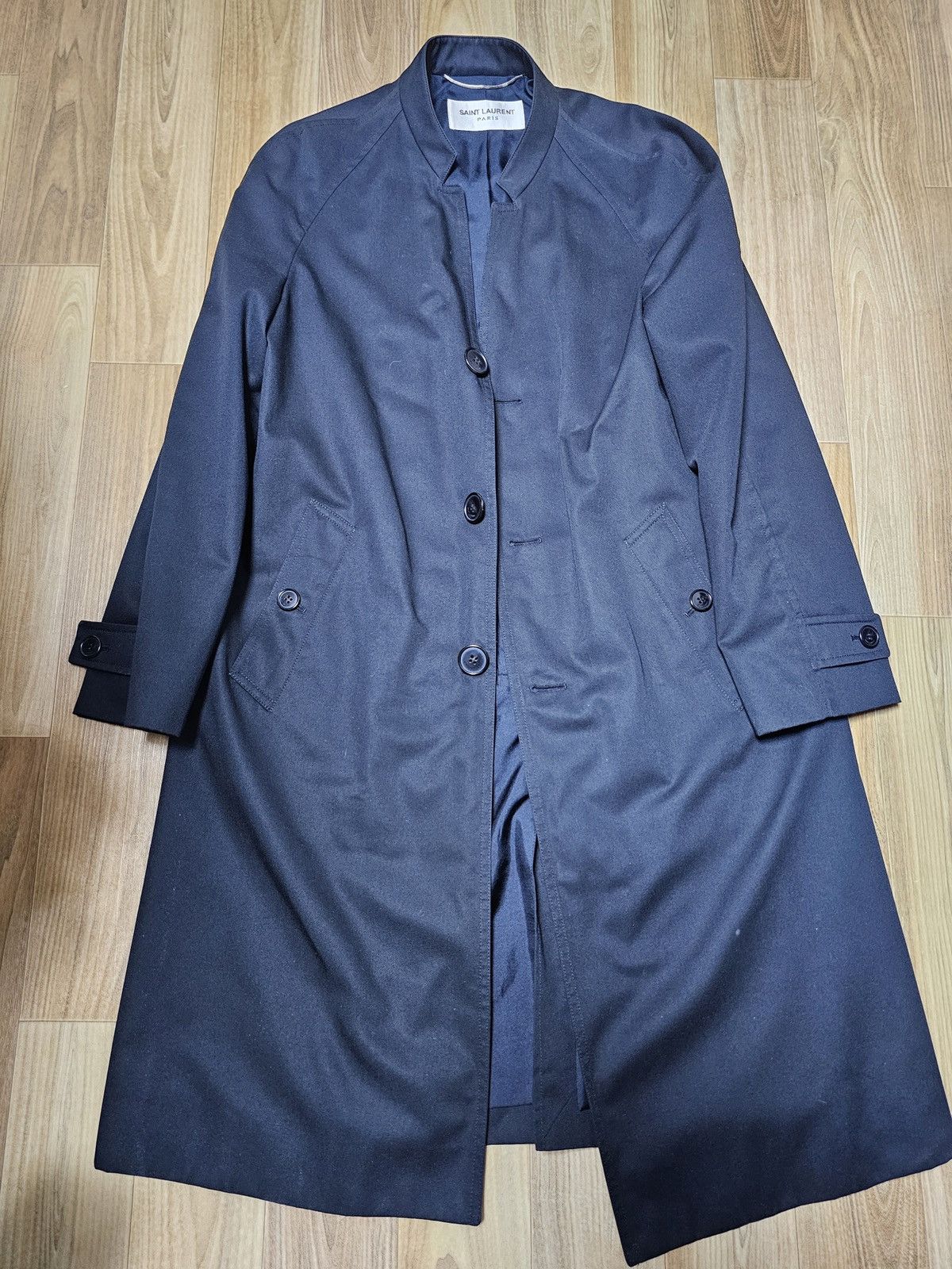 Hedi Slimane × Saint Laurent Paris 44 Saint Laurent stand collar coat jacket Size US S / EU 44-46 / 1 - 2 Thumbnail