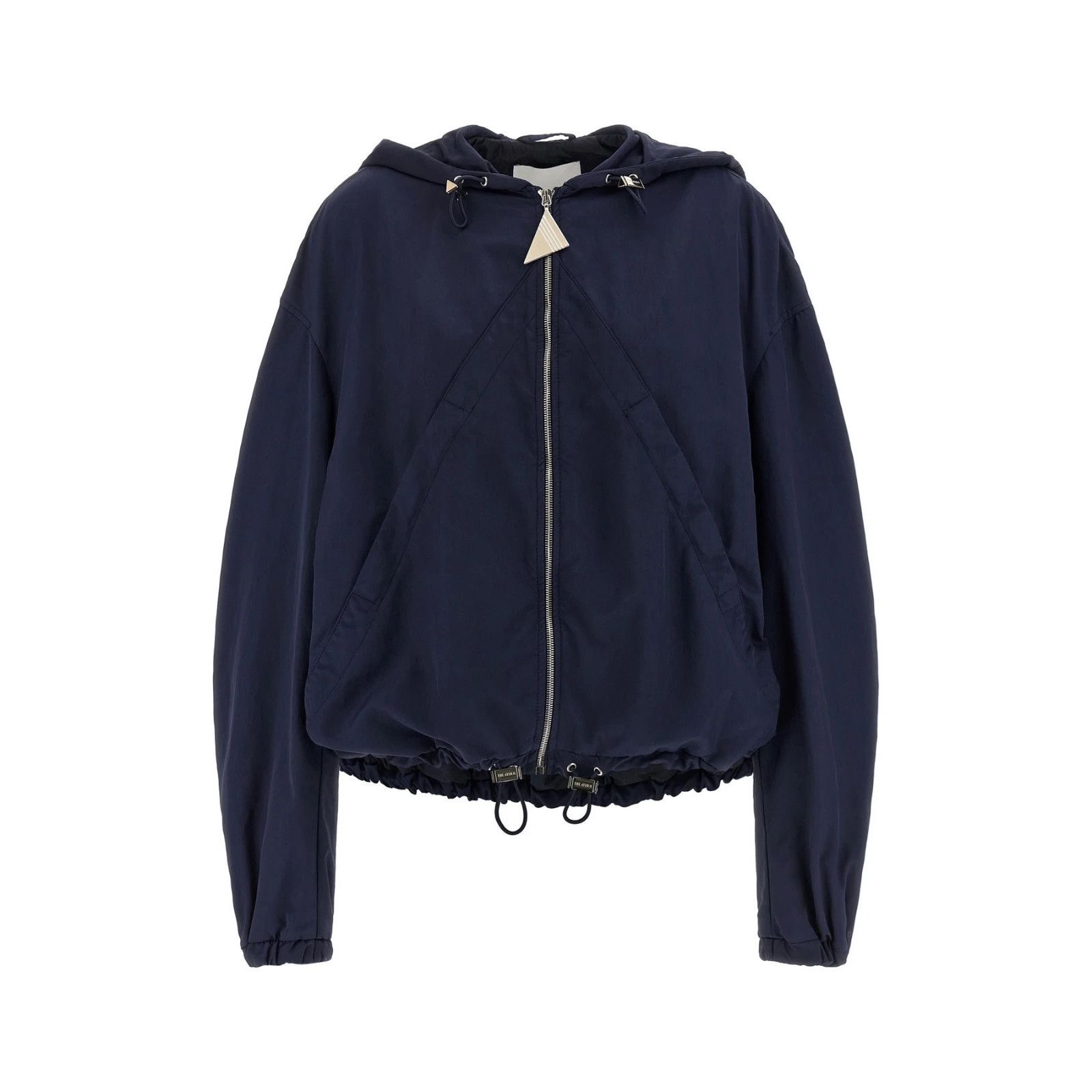 AMI THE ATTICO Blue Polyamide Hooded Bomber Jacket New & Authent Size XS / US 0-2 / IT 36-38 - 1 Thumbnail