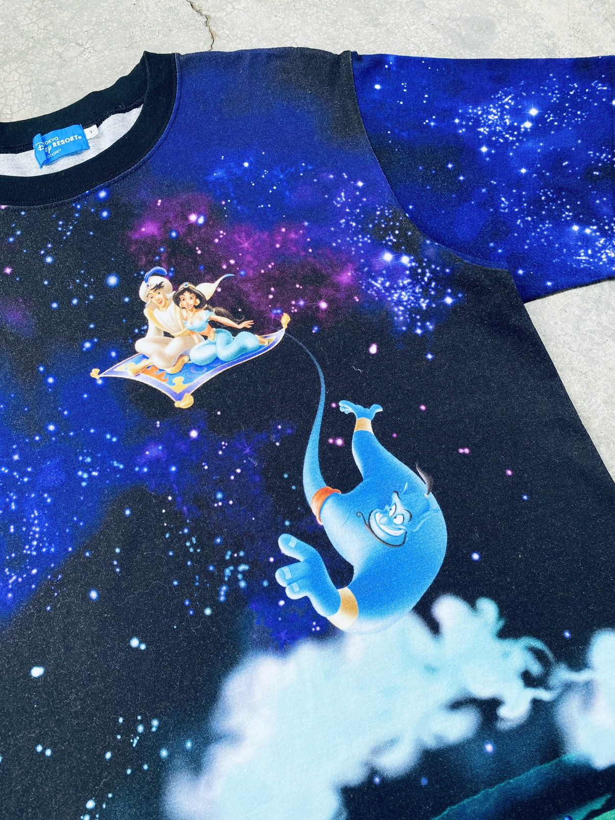 Vintage Vintage Anime Disney Aladdin Over Print Tees rare Size US M / EU 48-50 / 2 - 4 Thumbnail