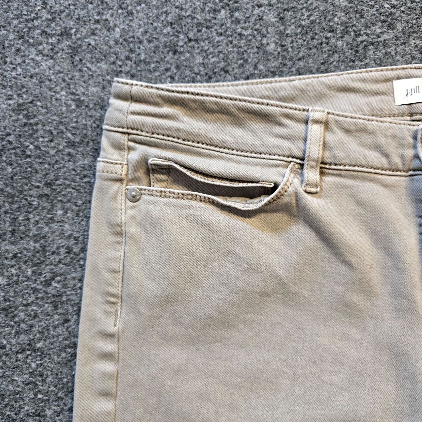 J. Jill J Jill Jeans Petite Gray Denim Boyfriend Straight Leg Mid Rise Casual Zip Size 30" / US 8 / IT 44 - 3 Thumbnail