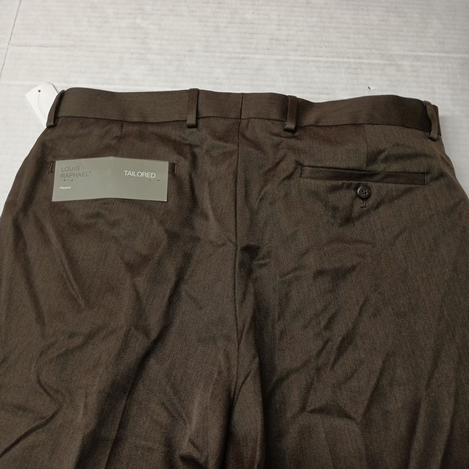 Other Louis Raphael Tailored Men's Dress Pants 36x32 Brown Pleated Size US 36 / EU 52 - 8 Thumbnail